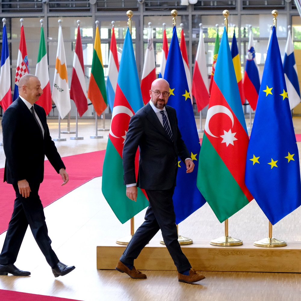 President of the European Council, Charles MICHEL, receives the President of Azerbaijan Ilham ALIYEV