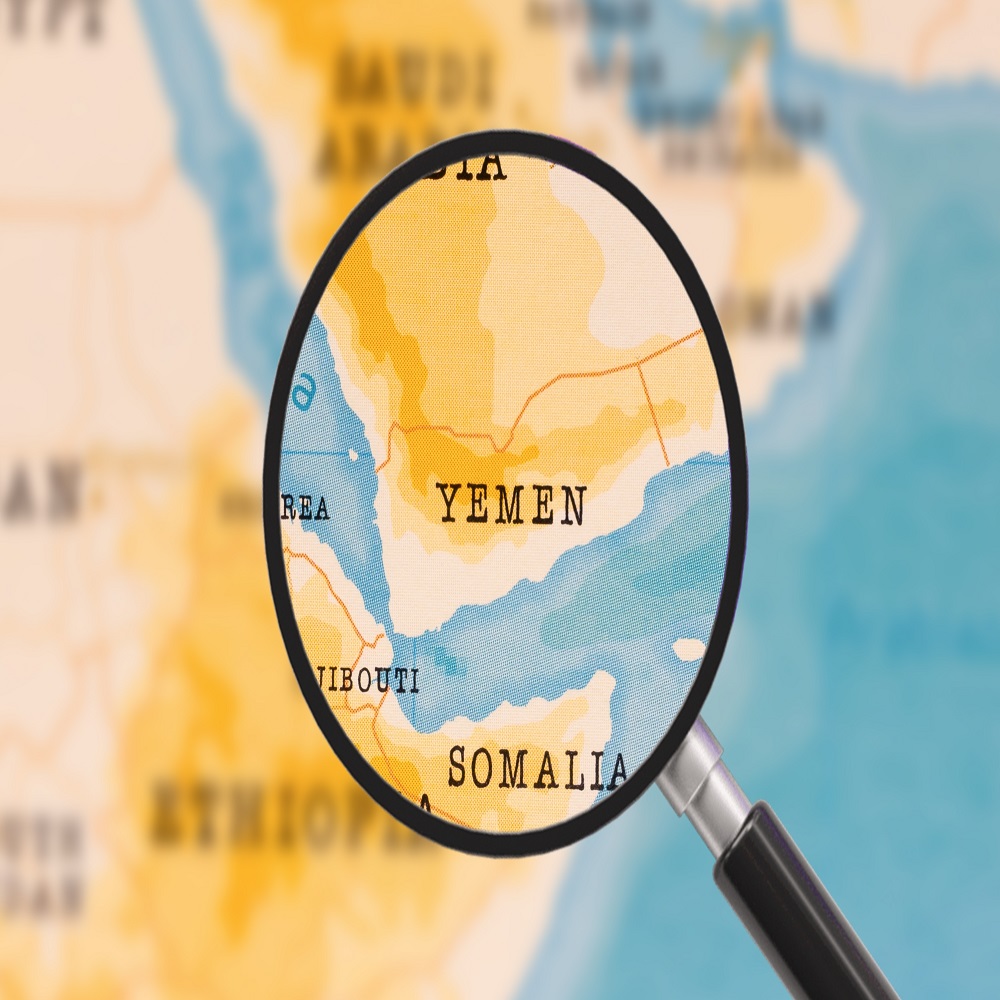 A miracle glass on the Yemen of the world map