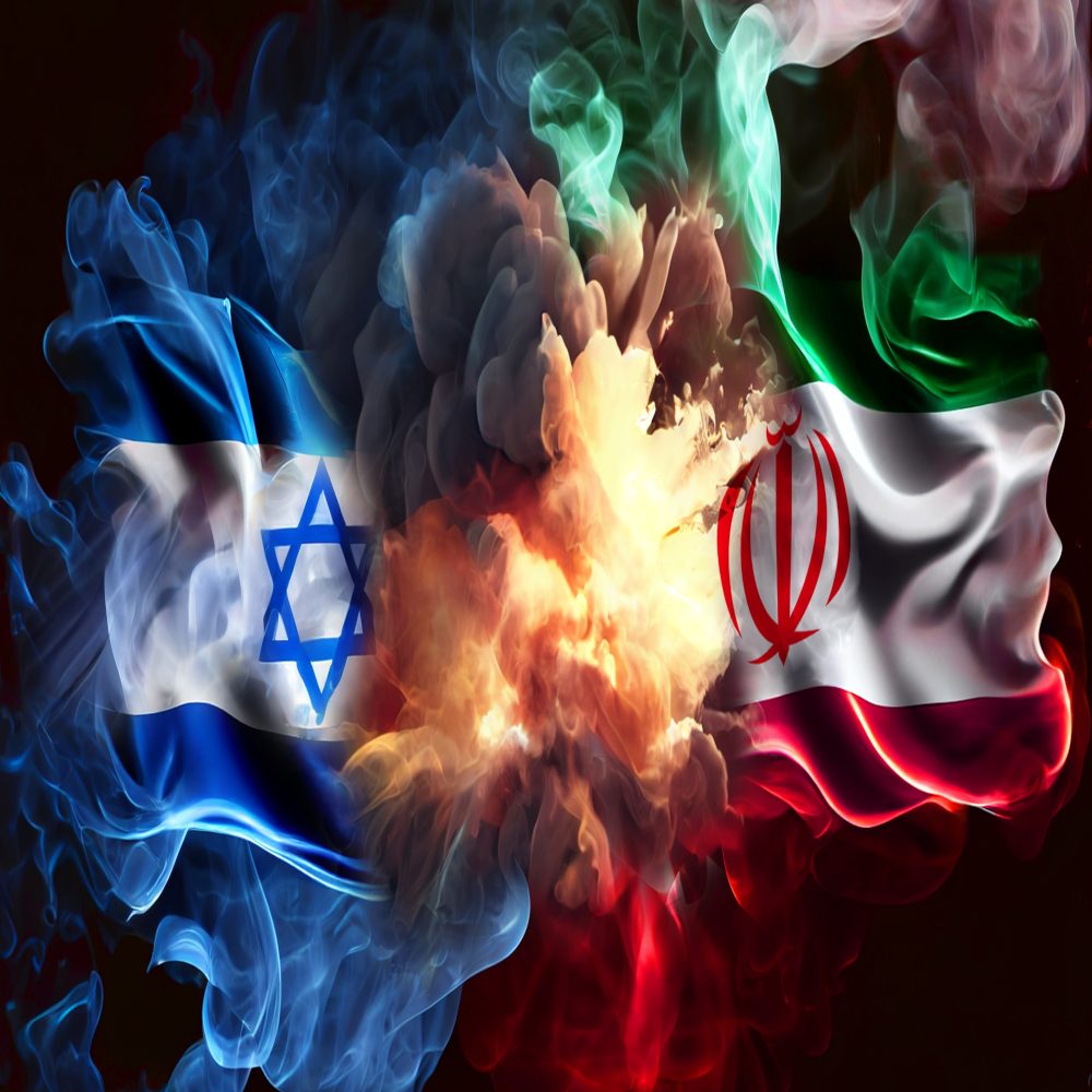 Confrontation between Israel and Iran.					